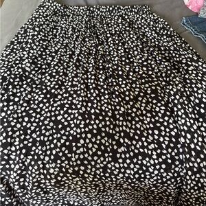 Black and White Vintage Patterned Women's Skirt